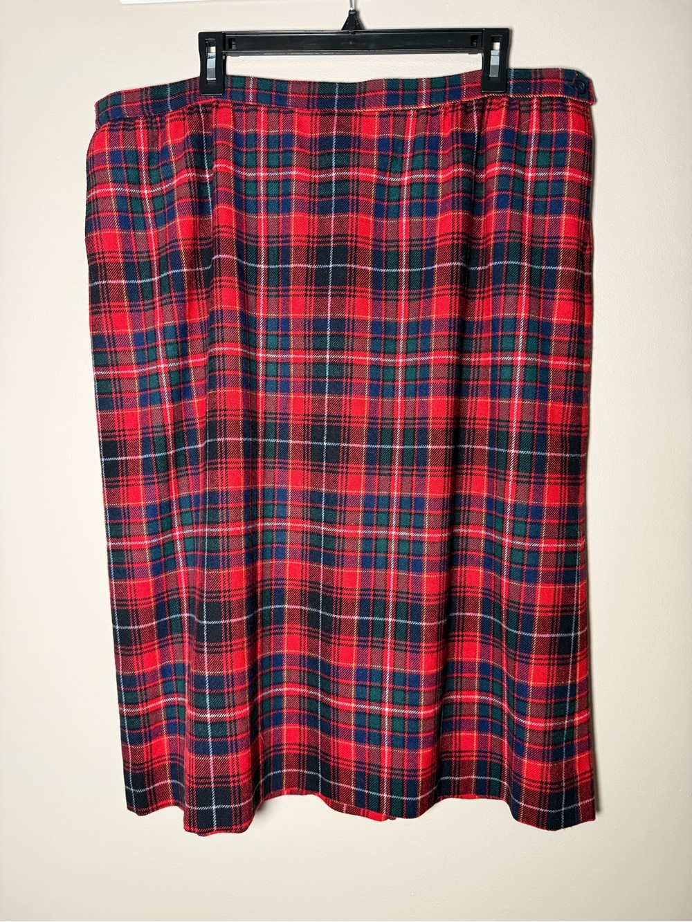 Pendleton Red Tartan Plaid Wool Lined Skirt Size 16/18